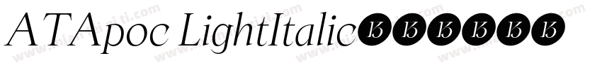 ATApoc LightItalic字体转换
